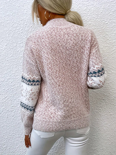 Elain - Pull en Tricot Flocon de Neige