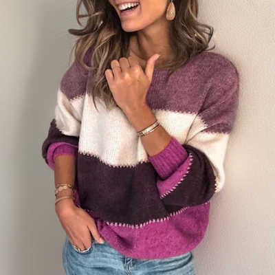 CORALIE™ | Pull rayé luxueux et douillet